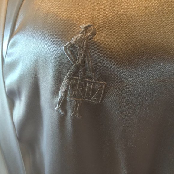 Cruz Natori Size S White Silky Long Robe Bridal Honeymoon Kimono Belted Pockets - Picture 5 of 10